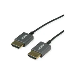 ROLINE 8K HDMI Ultra HD Kabel mit Ethernet. ST ST. ultra-slim. koaxial. schwarz. 1.5 m