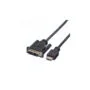 ROLINE DVI KABEL.DVI-HDMI.1.5M