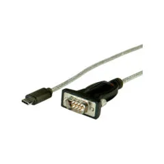 ROLINE Konverterkabel USB C-RS232 DB9 1.8m