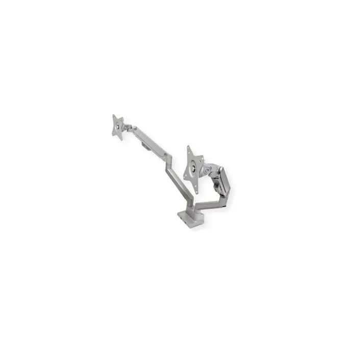 ROLINE LCD-Doppelarm. Tischmontage. Gasfeder. 5 Gelenke. 17-32 Zoll. bis 2x 9 kg. silberfarben — image 20