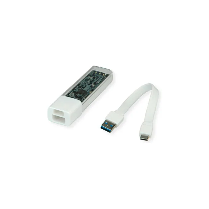 ROLINE Mobiler USB 3.2 Gen 1 Hub. 4fach. Typ A+C Anschlusskabel — image 3