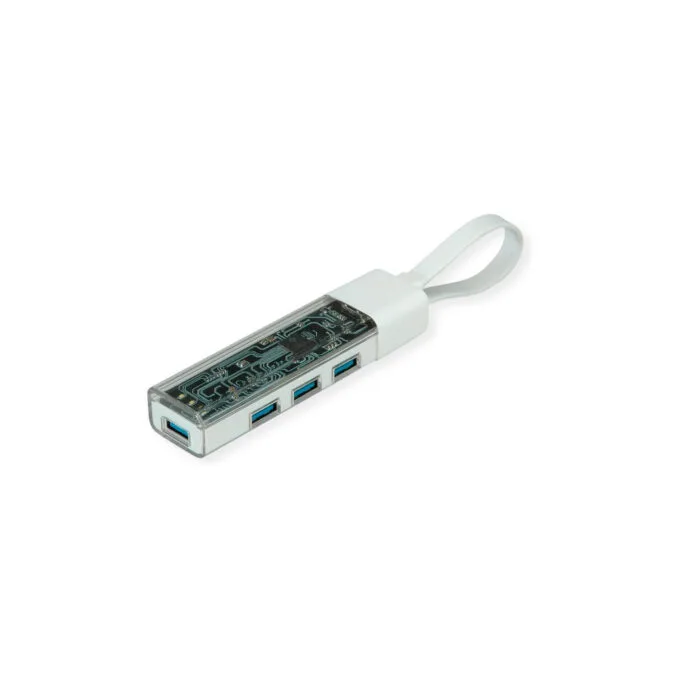 ROLINE Mobiler USB 3.2 Gen 1 Hub. 4fach. Typ A+C Anschlusskabel — image 5