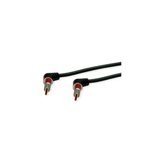 ROLINE USB 2.0 Kabel Typ-C - Typ-C ST ST 360 Rotation schwarz rot 1m — image 2