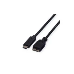 ROLINE USB 3.2 Gen 1 Kabel C-Micro B ST ST schwarz 1m