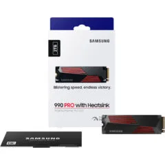 Samsung 990 PRO 2TB M.2 2280 NVMe SSD (Heatsink) - PCIe 4.0 x4 7450 MB/s - MZ-V9P2T0CW
