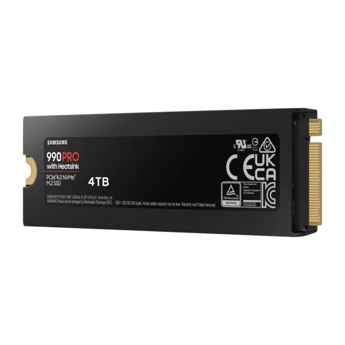 Samsung 990 PRO 4TB M.2 2280 NVMe SSD with Heatsink - PCIe 4.0 x4 7450 MB/s - MZ-V9P4T0CW — image 6