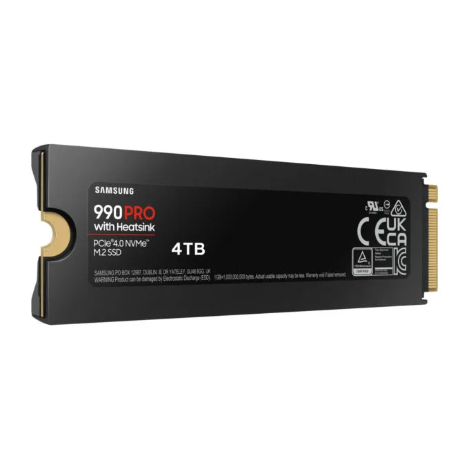 Samsung 990 PRO 4TB M.2 2280 NVMe SSD with Heatsink - PCIe 4.0 x4 7450 MB/s - MZ-V9P4T0CW — image 7