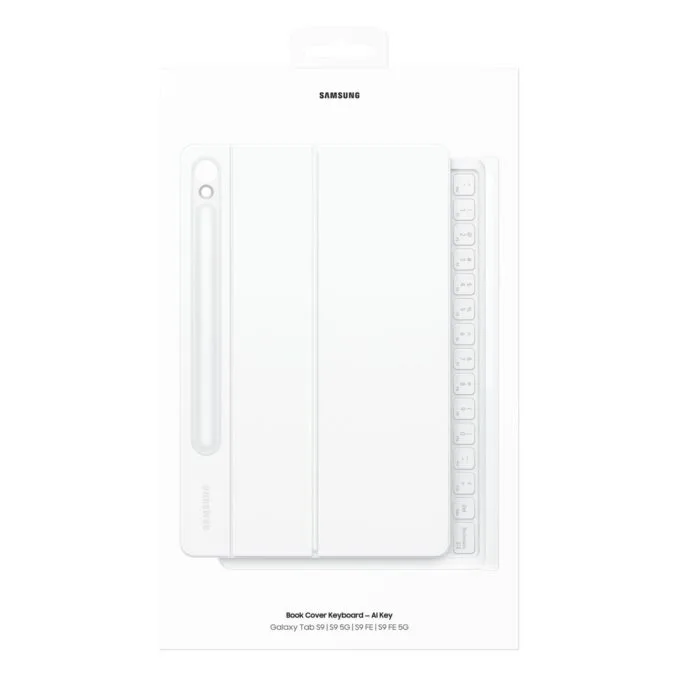Samsung Book Cover Keyboard for Galaxy Tab S9 FE - White — image 3