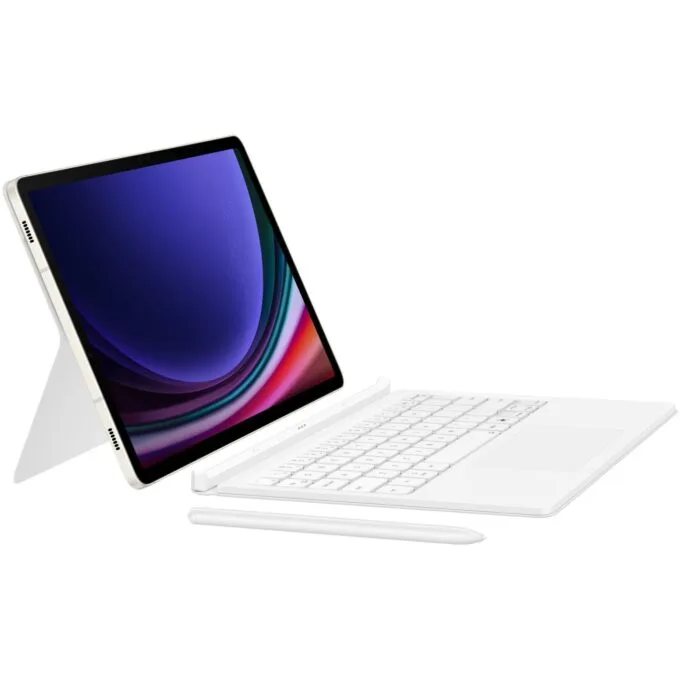 Samsung Book Cover Keyboard for Galaxy Tab S9 FE - White — image 8