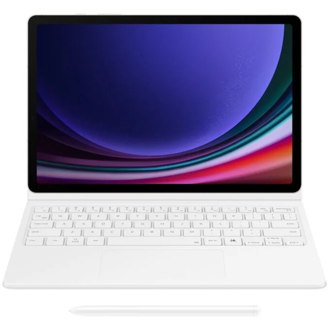 Samsung Book Cover Keyboard for Galaxy Tab S9 FE - White — image 10