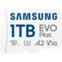 Samsung EVO Plus microSDXC 1TB - MB-MC1T0S - UHS-I U3 V30 A2, 160 MB/s, Blue/White, incl. SD adapter