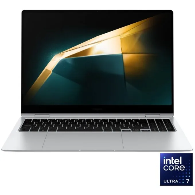 Samsung Galaxy Book4 Pro 360 - CU7 155H - 16GB RAM, 512GB SSD, Windows 11 Pro, Silver — image 1