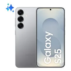 Samsung Galaxy S25 - Snapdragon 8 Elite (4.47 GHz) - 12GB RAM, 128GB, 6.2" Dynamic AMOLED, Silver Shadow, 5G