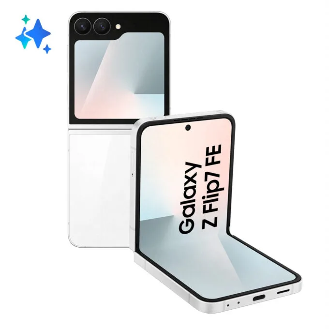 Samsung Galaxy Z Flip7 FE - White, 8GB RAM, 256GB Storage, Dual SIM, 5G — image 1