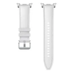 Samsung Hybrid Faux Leather Watch Band - White - for Galaxy Watch8 & Watch8 Classic - S/M & M/L