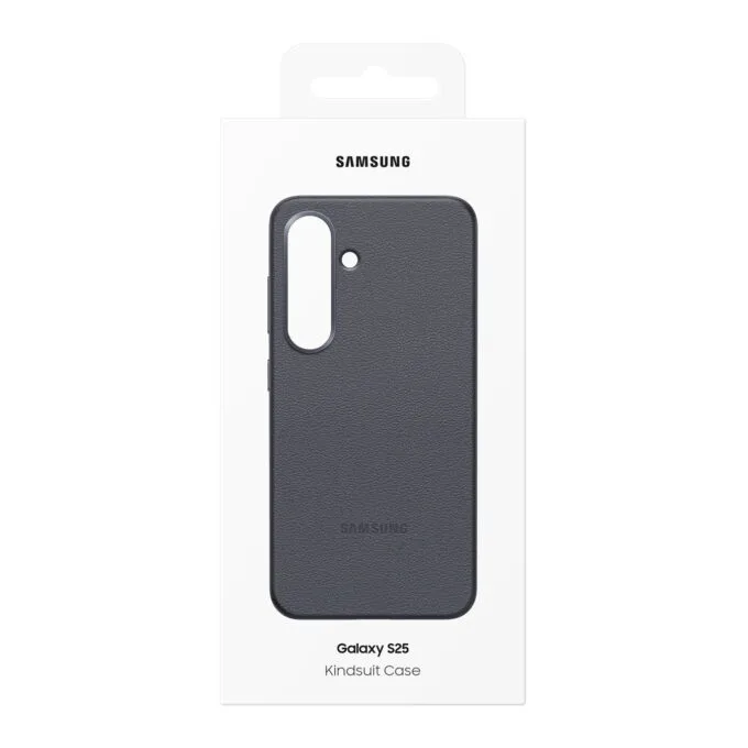 Samsung Kindsuit Faux Leather Flip Cover - Galaxy S25 - Black, Drop & Scratch Protection — image 12