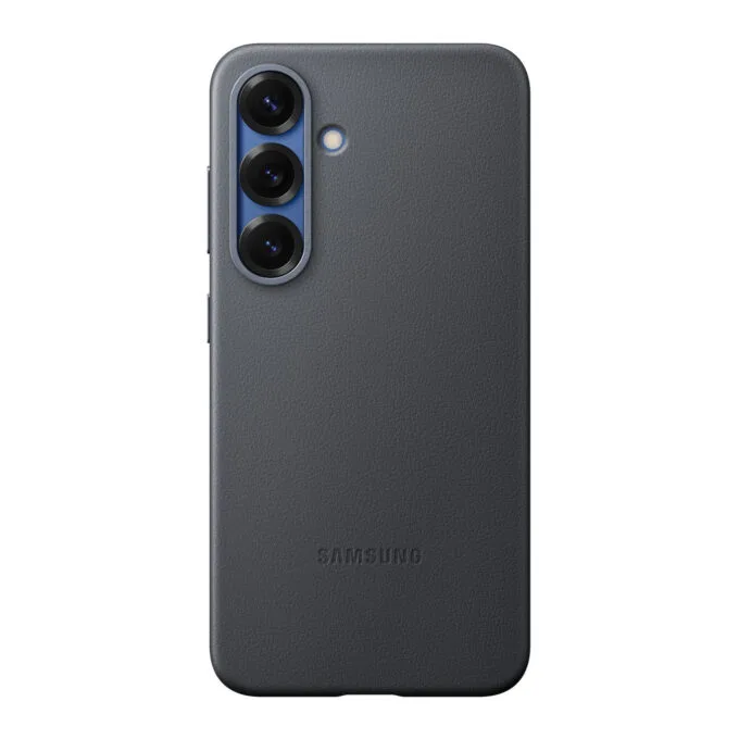 Samsung Kindsuit Faux Leather Flip Cover - Galaxy S25 - Black, Drop & Scratch Protection — image 1