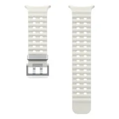 Samsung Marine Band for Galaxy Watch Ultra - White - Nitrile/Nylon/Rubber, Titanium Buckle, Moisture Resistant