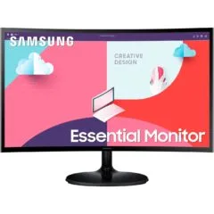 Samsung Monitor - S24C364EAU - 61cm 24'' (1920x1080) Essential Curved 16:9 4ms HDMI VGA Full HD Black