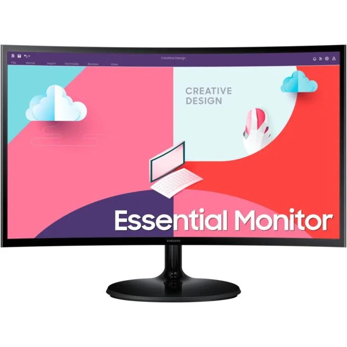 Samsung Monitor - S24C364EAU - 61cm 24'' (1920x1080) Essential Curved 16:9 4ms HDMI VGA Full HD Black — image 7