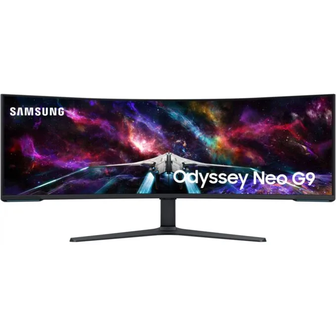 Samsung Odyssey Neo G9 - S57CG954NU - 57in 32:9 VA Curved, 240Hz, 1ms, DP/HDMI/USB, Black/White — image 1