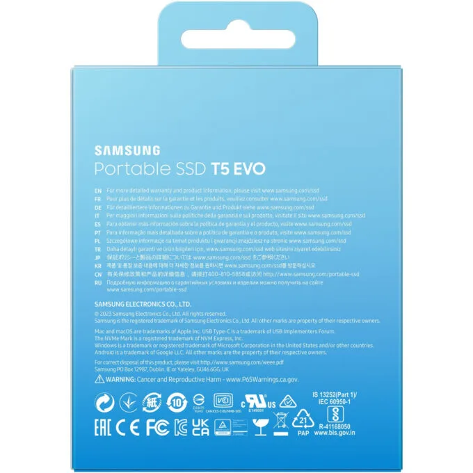 Samsung Portable SSD T5 EVO - MU-PH4T0S - 4TB, USB 3.2 Gen1 (5Gbps), 460MB/s, Black — image 13