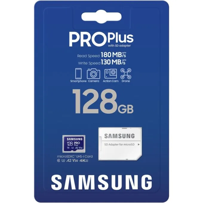 Samsung PRO Plus microSD Card 128GB UHS-I U3 Full HD 4K UHD — image 8