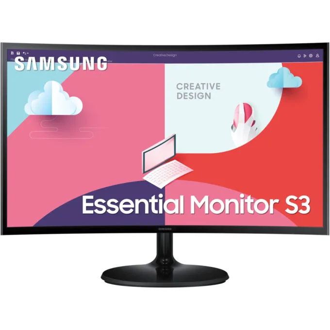 Samsung S24C360EAU - 24" Curved Full HD Monitor (1920x1080, VA, 4ms GTG, 75Hz, HDMI 1.4 & VGA, 75x75 VESA) - Black — image 1