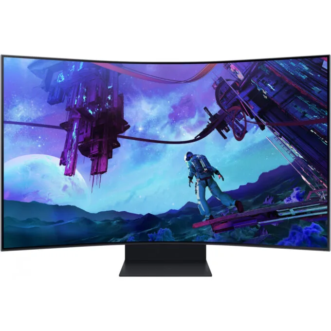 Samsung S55CG970NU - 55" Curved Mini-LED VA Monitor, 4K UHD (3840x2160), 165Hz, 1ms, HDR10+ Gaming - Titan Black — image 1