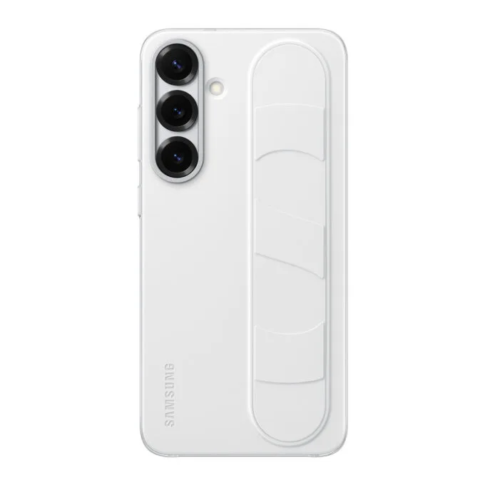 Samsung Standing Grip Case - Galaxy S25+ - White, Integrated Kickstand & Grip Cover — image 1