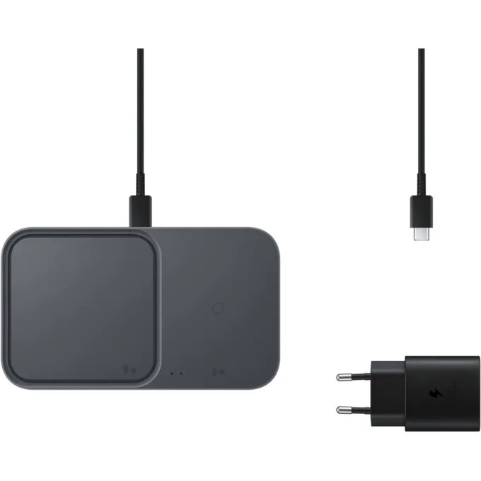 Samsung Wireless Charger Duo - EP-P5400 - 3-in-1 Wireless Charger, Grey, Up to 15W — image 7
