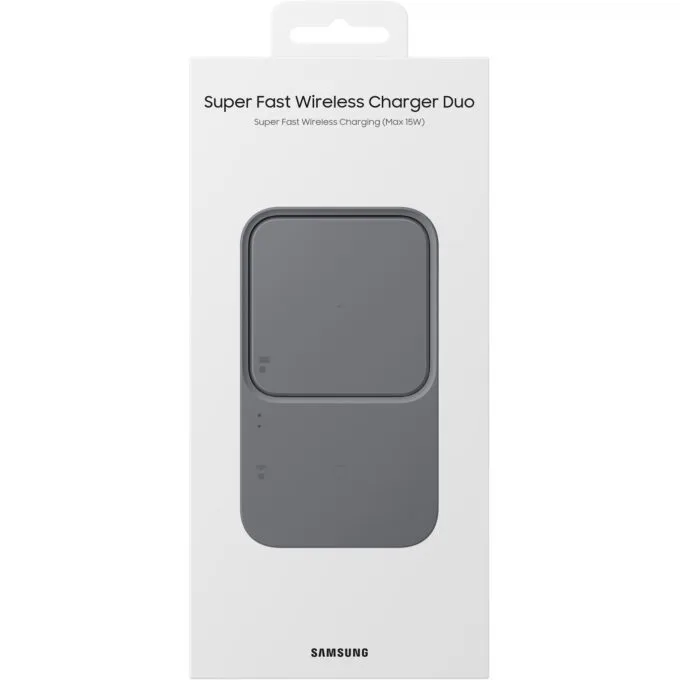 Samsung Wireless Charger Duo - EP-P5400 - 3-in-1 Wireless Charger, Grey, Up to 15W — image 8
