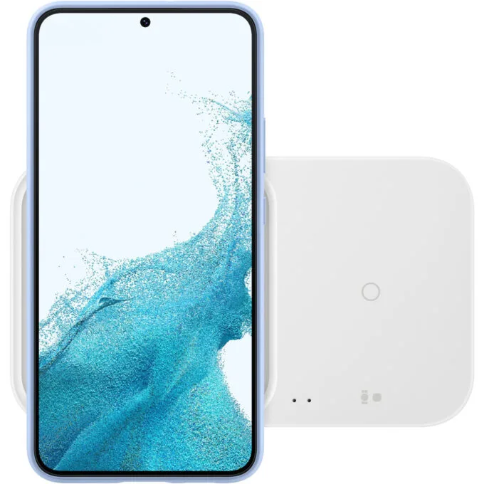 Samsung Wireless Charger Duo - EP-P5400T - 3-in-1 Wireless Charging Pad, White, Up to 15W — image 2