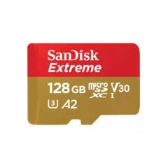 SanDisk Extreme microSDXC - 128GB - Gold/Red, UHS-I (U3) V30, 160MB/s Read, 90MB/s Write