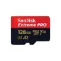 SanDisk Extreme PRO microSDXC 128GB - Black/Red, 200MB/s Read, 90MB/s Write, A2, U3/V30