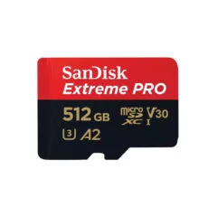SanDisk Extreme PRO microSDXC - 512GB - Black/Red, UHS-I, 200MB/s Read 140MB/s Write