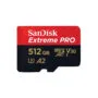 SanDisk Extreme PRO microSDXC - 512GB - Black/Red, UHS-I, 200MB/s Read 140MB/s Write