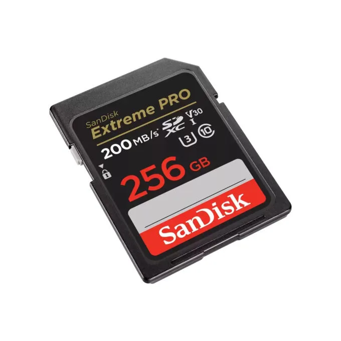 SanDisk Extreme PRO SDXC 256GB - Black, U3, V30, 200 MB/s Read, 90 MB/s Write — image 3