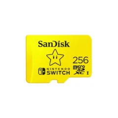 SanDisk microSDXC 256GB for Nintendo Switch - SDSQXAO-256G-GNCZN - Yellow, UHS-I U3 V30, 100MB/s read, 90MB/s write