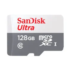 SanDisk Ultra microSDXC 128GB - Grey/Red - Class 10 UHS-I A1, up to 100MB/s + SD Adapter