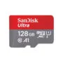 SanDisk Ultra microSDXC 128GB UHS-I U1 140MB/s Class 10 - Red/Grey - with SD Adapter