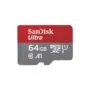 SanDisk Ultra microSDXC 64GB - 140MB/s UHS-I Class 10 A1 Adapter - Grey, Red