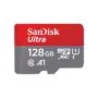 SanDisk Ultra - SDSQUAB-128G-GN6MT - Grey/Red, microSDXC 128 GB, 140 MB/s, U1, A1, Class 10