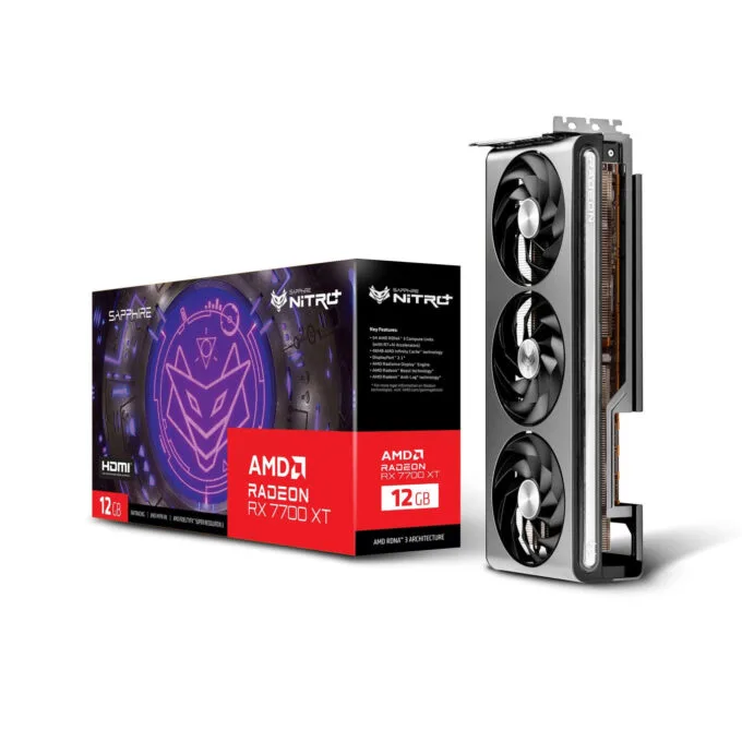 Sapphire NITRO+ Radeon RX 7700 XT - 12GB GDDR6 - Tri-X 3-Fan, 2599 MHz Boost — image 1