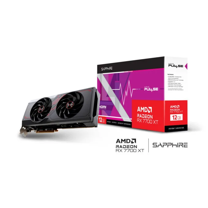 SAPPHIRE PULSE Radeon RX 7700 XT - 12GB GDDR6, 2544MHz Boost, Black, Dual-X 2-Fan — image 3