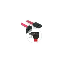 SATA 0.5m rot DeLock 90°
