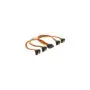 SATA 15Pin male to 4x female, angled (bottom), cable