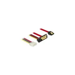 SATA Adapter Cable 7-pin + 5.25''-4-pin to SATA 22-pin