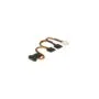 SATA Cable - 15 pin male to 3 x SATA female + 1 x 4 pin female, 20 cm