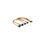 SATA Power Cable - 15Pin to 2x bottom + 2x top, angled